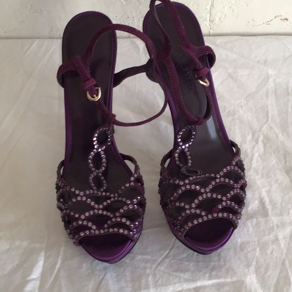 Jeffrey Tyler purple high  sandal size 7.5